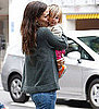 Pictures of Jennifer Garner Showering Seraphina Affleck in Kisses on a Rainy Day in LA