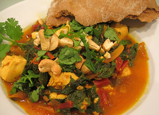 Indian-Spiced Chard With Tofu Indian-Spiced Chard With Tofu