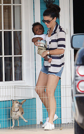 Pictures of Sandra Bullock and Baby Louis in TX