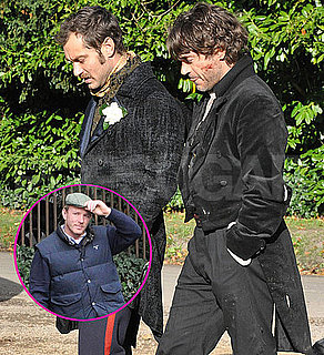 Pictures of Robert Downey Jr. and Jude Law Shooting Sherlock Holmes 2