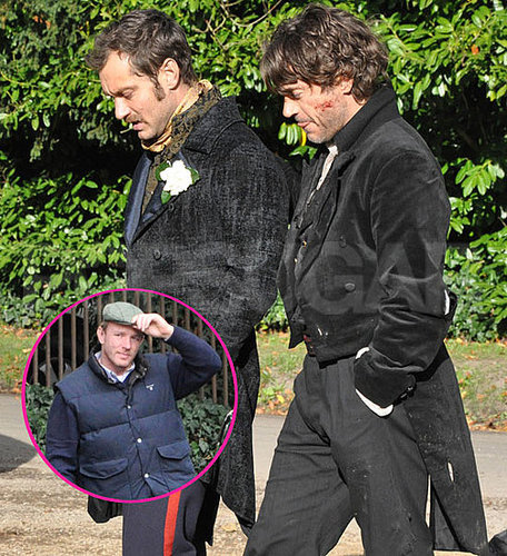 Pictures of Robert Downey Jr. and Jude Law Shooting Sherlock Holmes 2