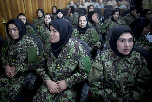 Pictures of Women Soldiers' Graduation in Afghanistan