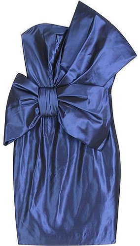 Msrchesa Notte - LARGE BOW SILK COCKTAIL DRESS