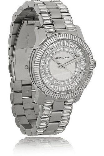 Michael Kors - Crystal-embellished stainless steel watch