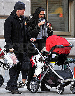 Pictures of Matt and Luciana Damon With Baby Stella in NYC