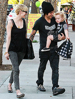 Pictures of Ashlee Simpson With Pete and Bronx Wentz Shopping
