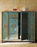Horchow Hand-Painted Wood Cabinet