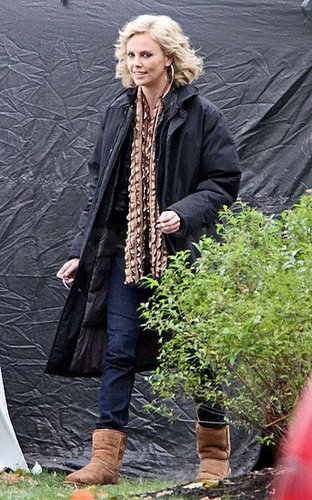 Pictures of Charlize Theron Bundling Up on the Set of Young Adult as She Reportedly Eyes a Witchy Role