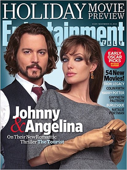 Angelina Jolie and Johnny Depp cover Entertainment Weekly-november 19,2010