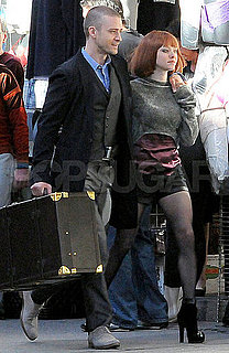 Pictures of Justin Timberlake and Amanda Seyfried on the Set of Now