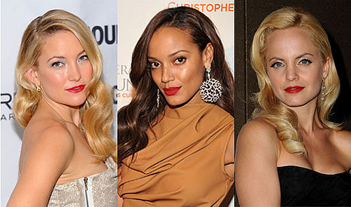 Pictures of Celebrities Wearing Veronica Lake Hairstyles and Red Lips
