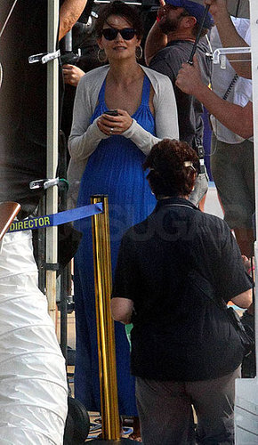 Pictures of Katie Holmes Cruising Along on the Set of Jack and Jill