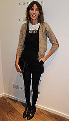 Pictures of Alexa Chung and Johnny Borrell at Sandro Boutique Launch Party