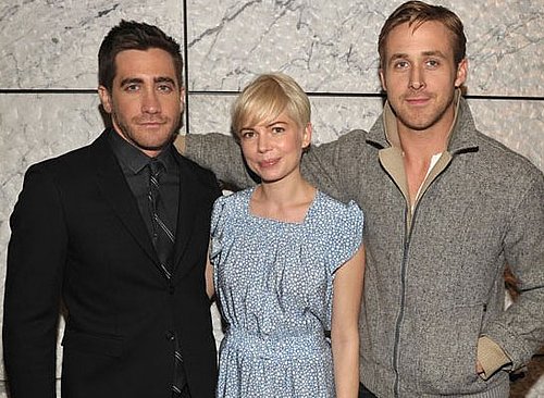 Jake Gyllenhaal, Michelle Williams, and Ryan Gosling at a Blue Valentine Screening