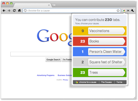 Google's Chrome For a Cause