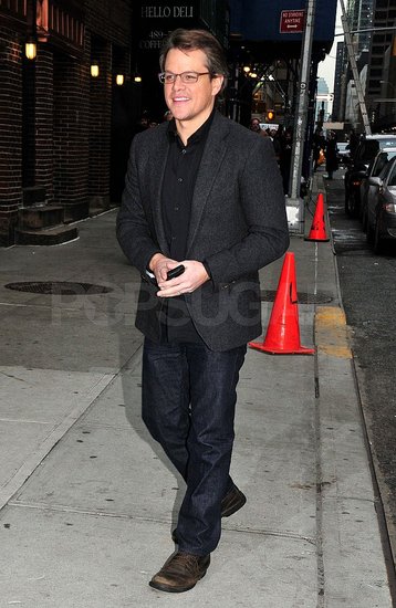 Pictures and Video of Matt Damon on David Letterman