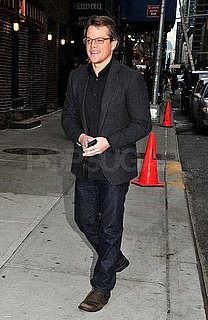 Pictures and Video of Matt Damon on David Letterman