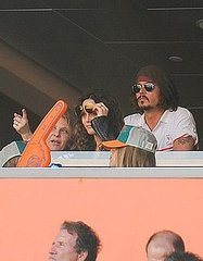Johnny Depp and Family spent the weekend in Miami watching the Miami Dolphins football game yesterday and relaxing