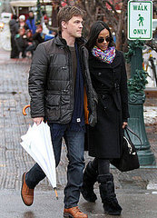 Pictures of Zoe Saldana and Keith Britton in Aspen, CO