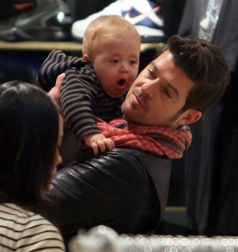 Robin Thicke and Paula Patton Take Their Adorable Son Julian Shopping Robin Thicke and Paula Patton Take Their Adorable Son Julian Shopping