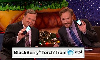 Conan O'Brien Tweets Live During Show, Pimps the BlackBerry Torch