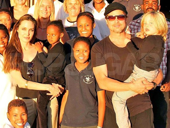 Pictures of Angelina Jolie, Brad Pitt, Shiloh and Zahara in Namibia