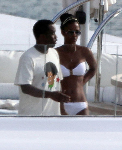 Pictures of Diddy and Bikini Clad Kim Porter on Vacation