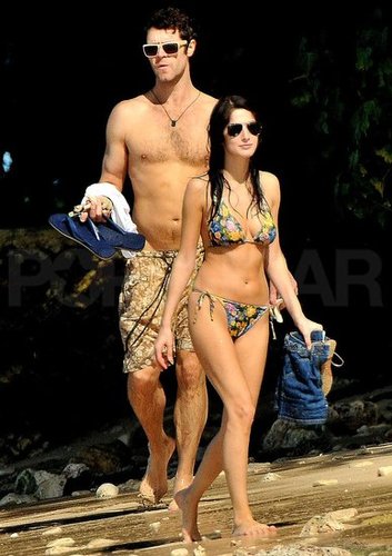 Pictures of Take That Howard Donald Shirtless In Barbados With Girlfriend Katie Halil, Mark Owen and Emma Owen,