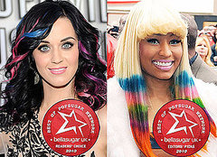 Katy Perry Coloured Hair Extensions Katy Perry Coloured Hair Extensions