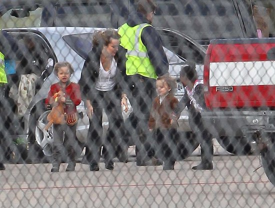 The Jolie-Pitts Jet Out of Missouri Following a Visit With Grandma and Grandpa! The Jolie-Pitts Jet Out of Missouri Following a Visit With Grandma and Grandpa!