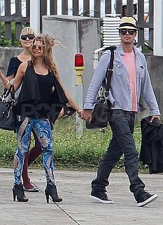 Pictures of Fergie and Josh Duhamel Landing in Windy St. Barts