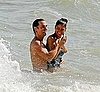 Pictures of Shirtless Matthew McConaughey at the Beach in Brazil With Camila Alves