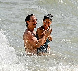 Pictures of Shirtless Matthew McConaughey at the Beach in Brazil With Camila Alves