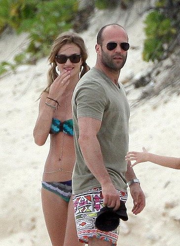 Pictures of Victoria's Secret Model Rosie Huntington-Whiteley in a Bikini While in Anguilla With Shirtless Jason Statham