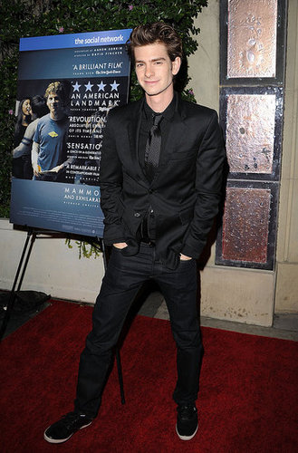 Pictures of Andrew Garfield at The Social Network DVD Party