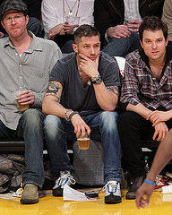Pictures of Tom Hardy At the Lakers Game