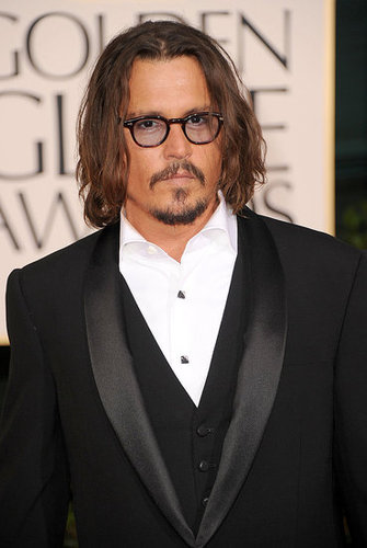 Pictures of Johnny Depp on Golden Globe Awards Red Carpet