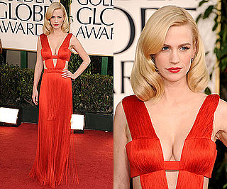 January Jones at 2011 Golden Globe Awards