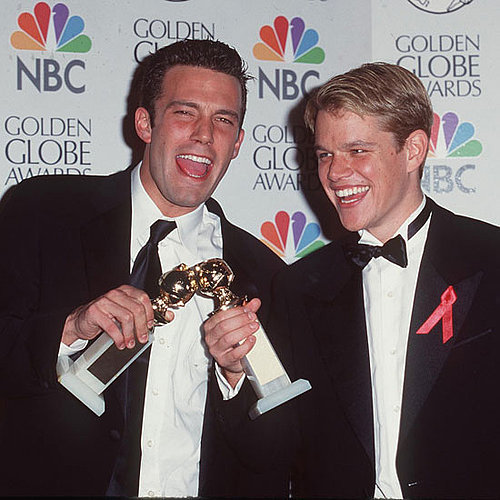Ben Affleck and Matt Damon celebrated their exciting 1998 win in the press room.
Ben Affleck and Matt Damon celebrated their exciting 1998 win in the press room.