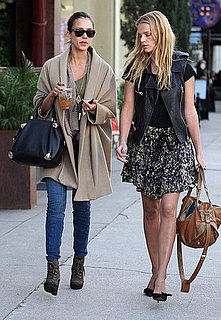 Pictures of Jessica Alba Meeting Up With Friends at Joan's on Third in LA For Lunch