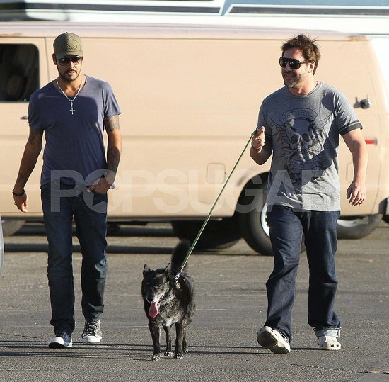 Javier Bardem Strolls the Beach With Penelope Cruz's Brother Javier Bardem Strolls the Beach With Penelope Cruz's Brother