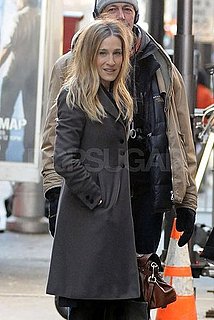 Pictures of Sarah Jessica Parker and Olivia Munn on the Set of I Don't Know How She Does It in NYC