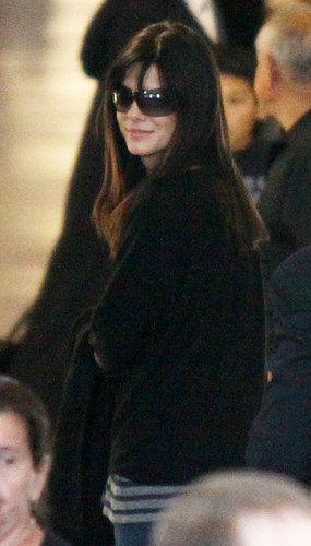 PIctures of Sandra Bullock at LAX Airport After Golden Globes