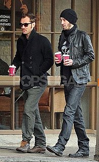 Pictures of Jude Law Getting Coffee in London With Friend