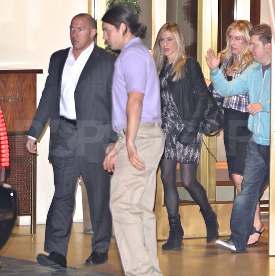 Pictures of Jennifer Aniston at Sunset Tower in LA