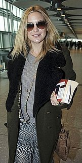 Pictures of Pregnant Kate Hudson at Heathrow Airport With Matthew Bellamy