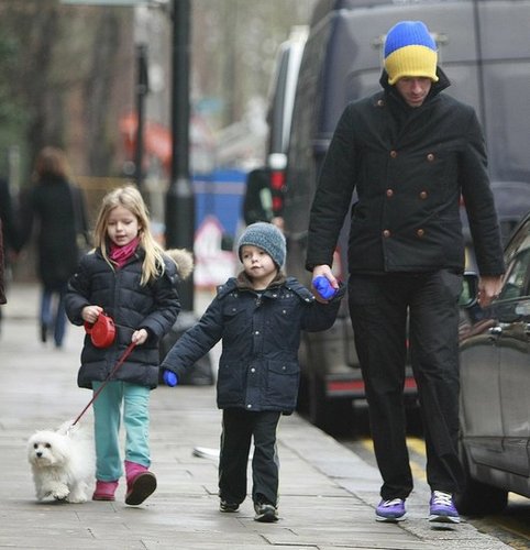 Pictures of Chris Martin With Moses and Apple in London