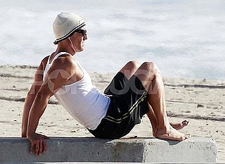 Pictures of Matthew McConaughey Working Out on Beach in Santa Monica