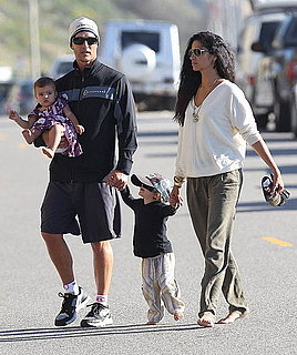 Pictures of Matthew McConaughey and Camila Alves With Levi and Vida on the Beach in Malibu
