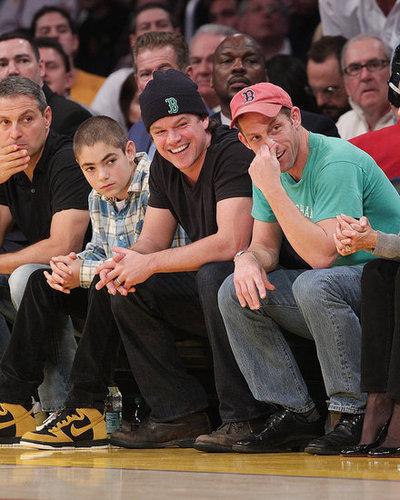 Pictures of Matt Damon, Zac Efron, Brooklyn Decker at Celtics vs. Lakers Game in LA